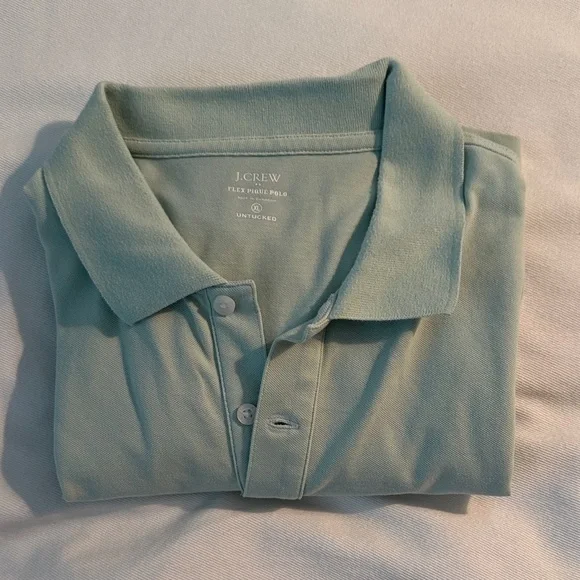 J. Crew | Shirts | J Crew Mens Short Sleeve Flex Pique Untucked Mint Green  Polo Shirt Xl | Poshmark